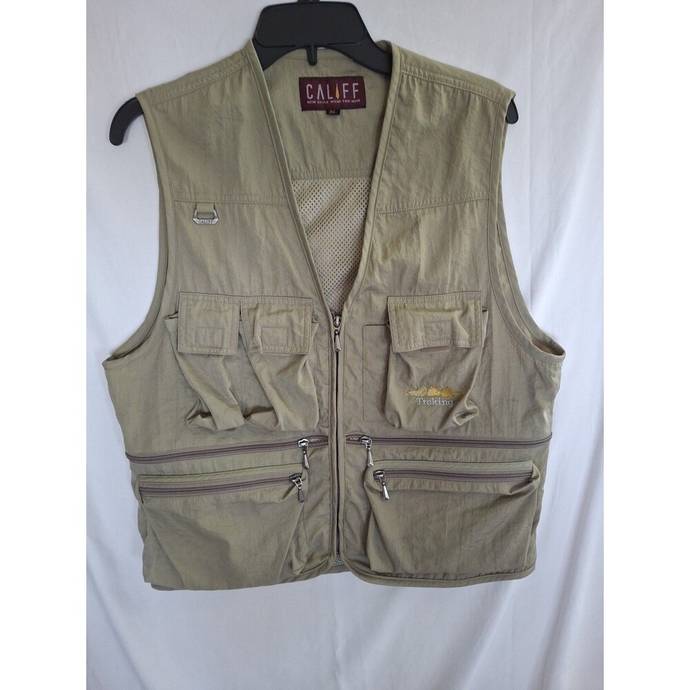 CALIFF Club Vest Khaki Sports Outdoors Pockets Men's Size XL